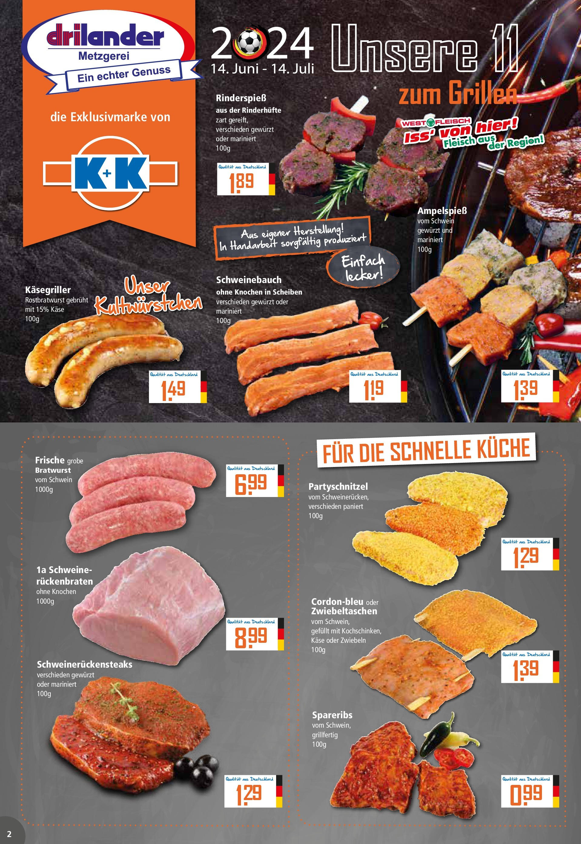 Klaas & Kock Prospekt 	 (ab 01.07.2024) zum Blättern | Seite: 2 | Produkte: Käse, Küche, Zwiebeln