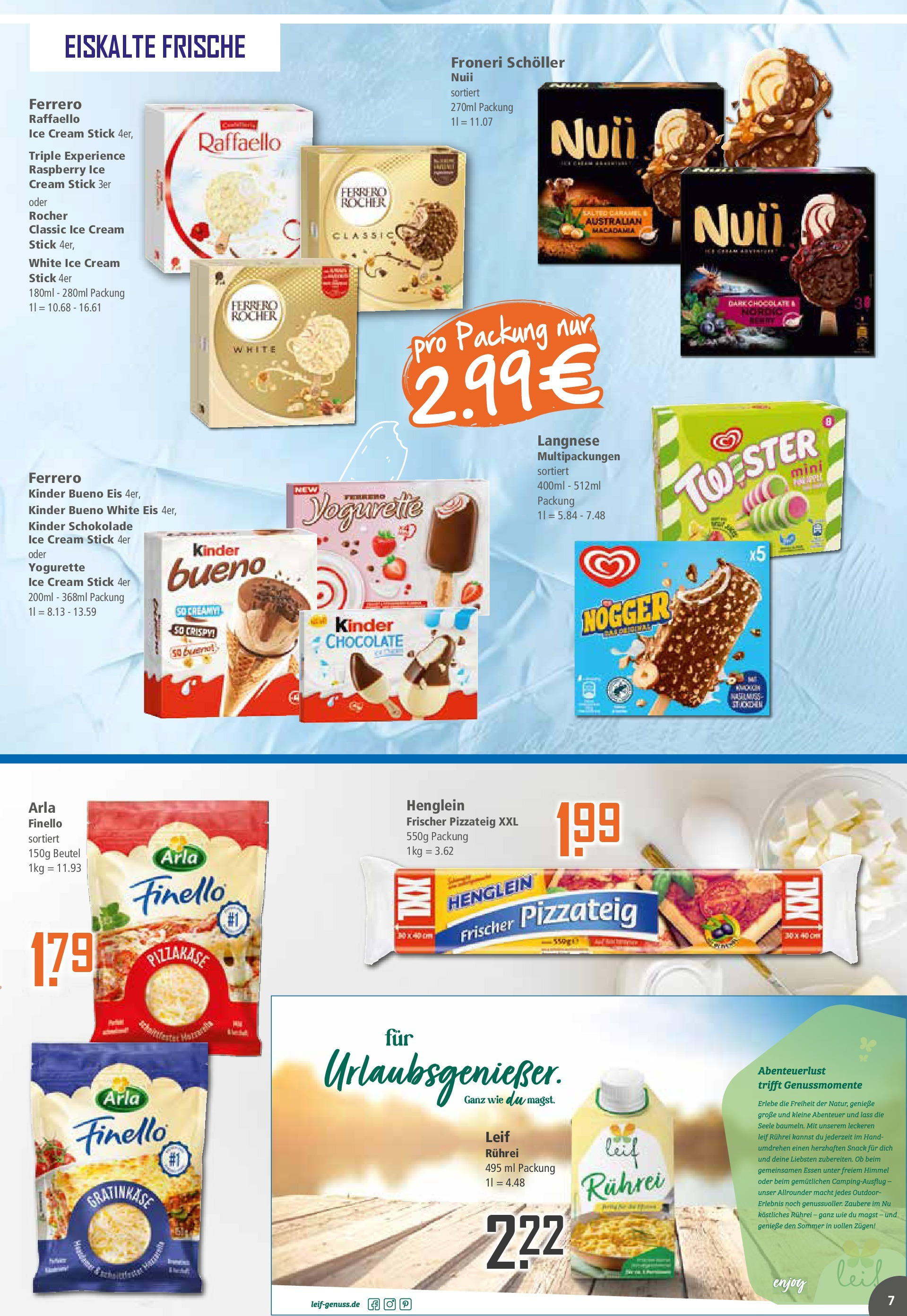 Klaas & Kock Prospekt 	 (ab 01.07.2024) zum Blättern | Seite: 7 | Produkte: Schokolade, Eis