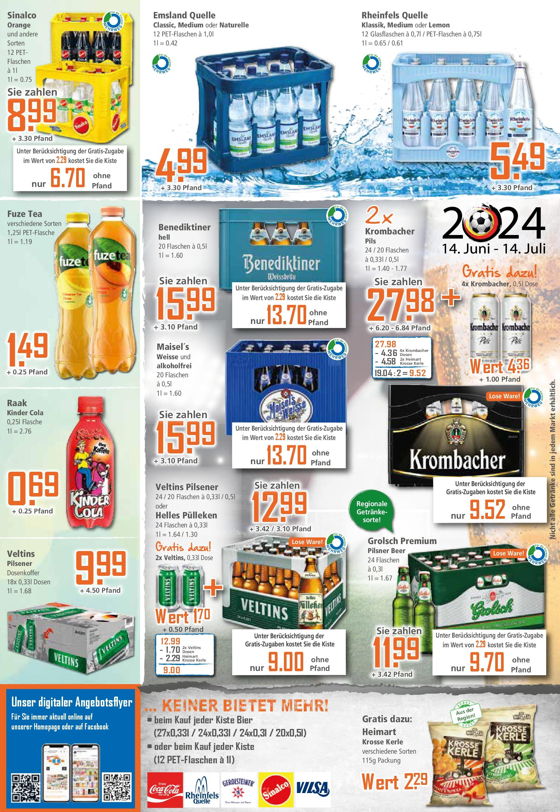 Klaas & Kock Prospekt 	 (ab 01.07.2024) zum Blättern | Seite: 12 | Produkte: Coca cola, Bier, Pils