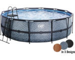 Hornbach Aufstellpool Framepool-Set EXIT StonePool rund Ø 450x122 cm inkl Sandfilteranlage & Leiter Steinoptik