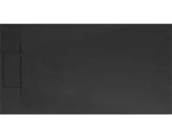 Extraflache Rechteck-Duschwanne Schulte DWM-Tec 70x150x3.2 cm anthrazit matt