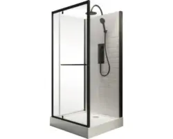 Designdusche Schulte Jersey II 90x90x215 cm schwarz