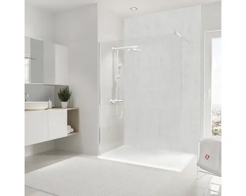 Duschrückwand Schulte Decodesign 2550x1500x3 mm Beton hell