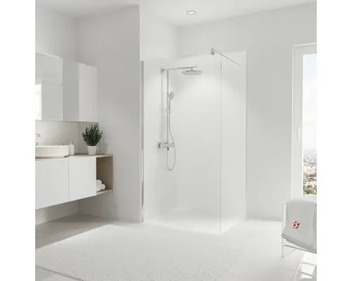 Duschrückwand Schulte Decodesign 2100x1000x3 mm Stein Weiß