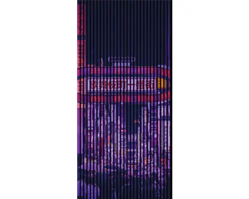 Akustikpaneel digital bedruckt Cayperpunk 1 19x1133x2400 mm Set = 2 Einzelpaneele