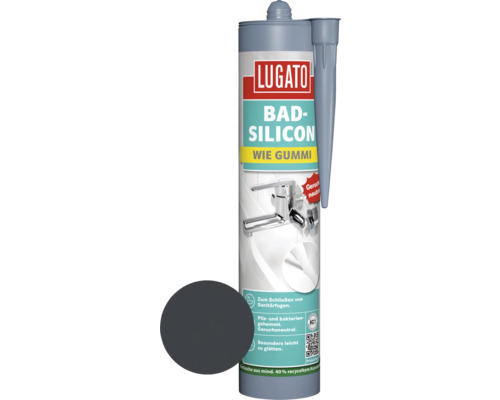 Lugato Bad-Silikon Wie Gummi anthrazit 310 ml