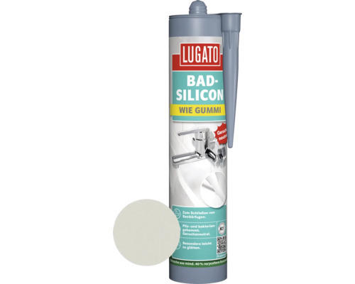 Lugato Bad-Silikon Wie Gummi silbergrau 310 ml