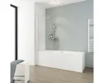 Hornbach Badewannenfaltwand Schulte 1-teilig 800x1400 mm Echtglas Klar Hell alpinweiß