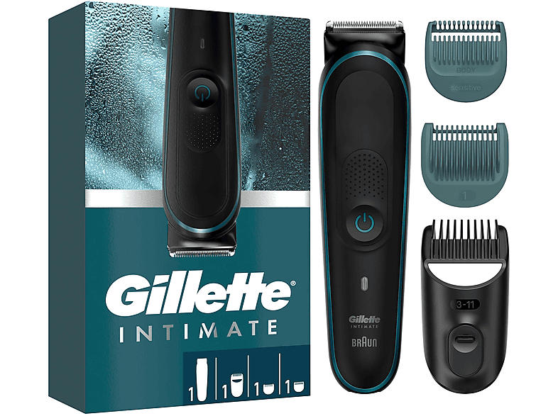 Braun Gillette Intimate i5 Elektrischer Trimmer, Schwarz, Akkubetrieb