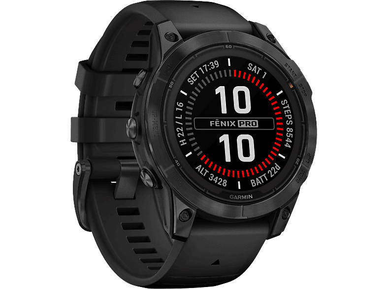 Garmin Fenix 7 Pro Solar, Schwarz/Schiefergrau; Smartwatch