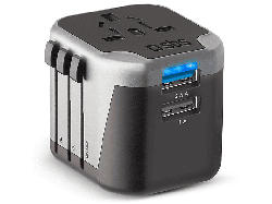 SBS 18795 Universal-Reiseadapter mit 2-fach USB-A