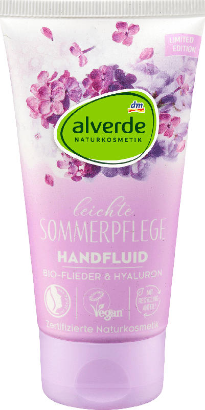 alverde NATURKOSMETIK Handfluid Bio Flieder & Hyaluron