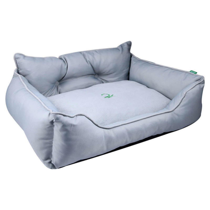 BENETTON Haustierbett Neutral grau Polyester B/H/L: ca. 60x25x75 cm