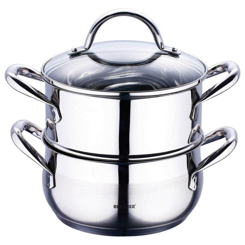 BERGNER Topfset Gourmet silber Edelstahl 3 tlg.