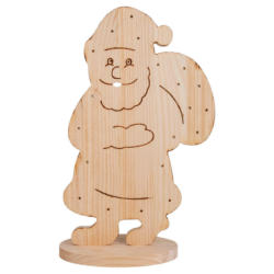 Näve Leuchten LED-Dekoleuchte Santa natur Holz B/H/T: ca. 13x49x31,5 cm