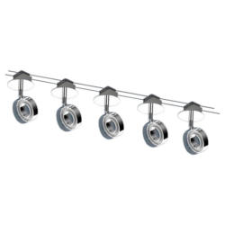 Näve Leuchten LED-Leuchten 1251042 stahlfarbig Metall Kunststoff B/H/T: ca. 6x12x50 cm 5 Brennstellen