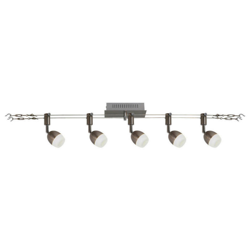 Näve Leuchten LED-Leuchten 1250942 stahlfarbig Kunststoff Metall B/H/T: ca. 6x12x50 cm 5 Brennstellen