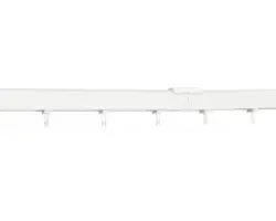 Soluna Schiene Zentralöffnung für Lamellenvorhänge weiss 320x4,4 cm