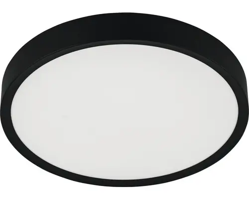 LED Deckenleuchte H 75 mm Ø 440 mm 36 W 3900 lm 3000 K warmweiß IP20 schwarz