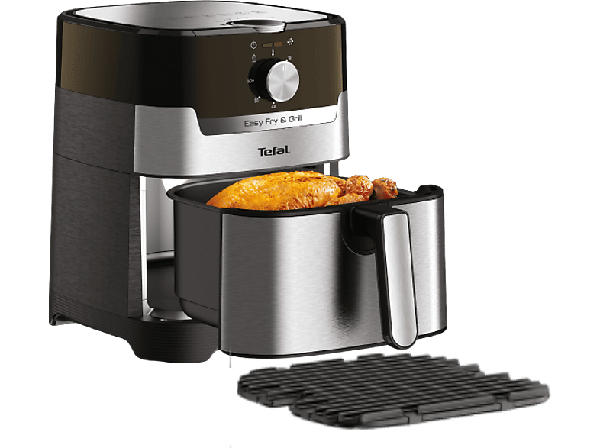 Tefal Easy Fry & Grill Classic+ EY501D Heißluftfritteuse (4,2 l, 1550 Watt, Silber)