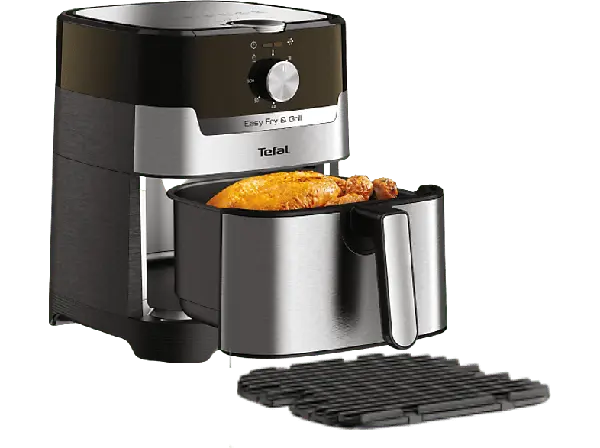 Tefal Easy Fry & Grill Classic+ EY501D Hei&szlig;luftfritteuse 4,2 l, 1550 Watt, Silber