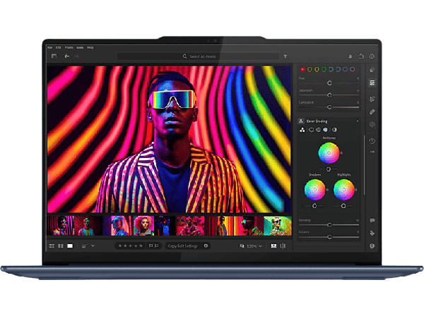 LENOVO Yoga Slim 7 14Q8X9 Copilot+ PC Notebook 14,5 Zoll, 3K, Qualcomm Snapdragon X Elite X1E-78-100, 32 GB RAM, 1000 SSD, Windows 11 Home (64 Bit), Adreno™ Onboard Graphics, Cosmic Blue