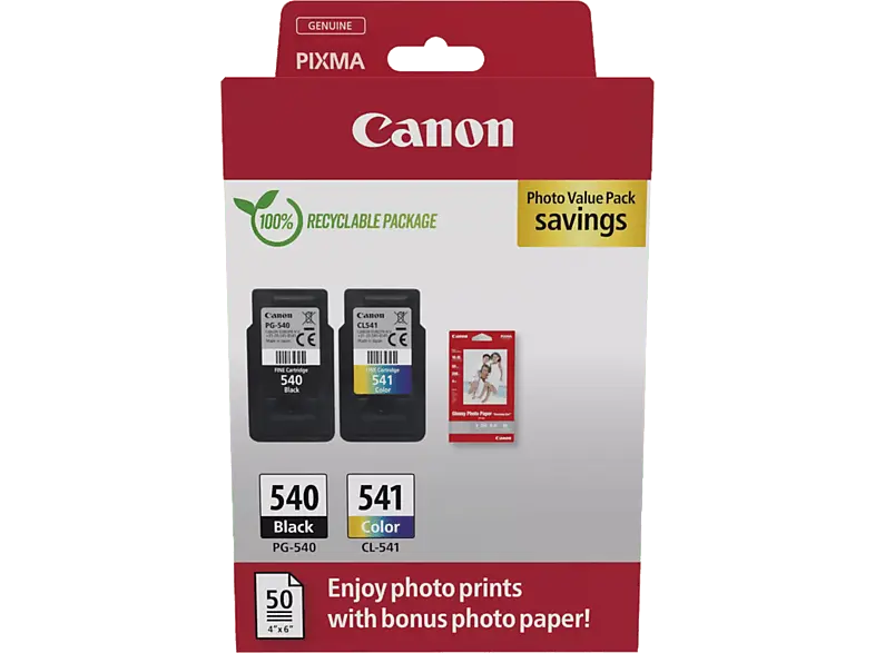 Canon PG-540/CL-541 Tintenpatrone und Fotopapier