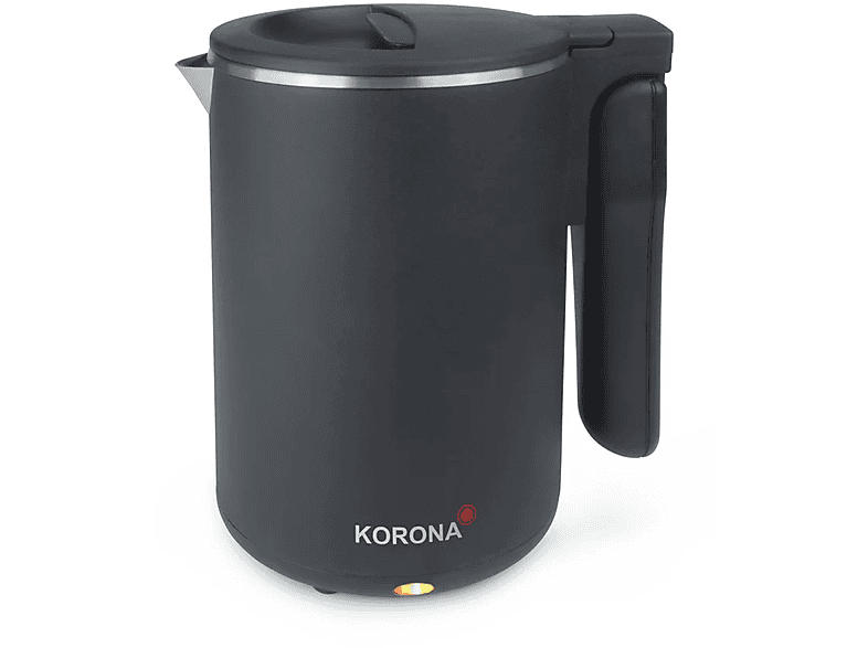 Korona 20250 Reisewasserkocher, Einklappbar (Schwarz, 0.6 l, 800 Watt)