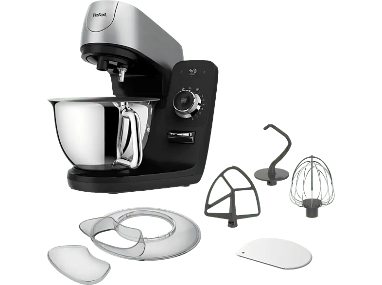 Tefal QB9008 Coach Küchenmaschine Schwarz (Rührschüsselkapazität: 5,5 l, 1200 Watt)