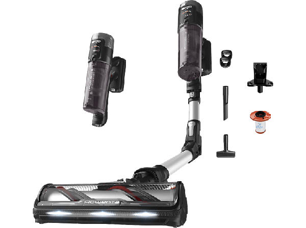 Rowenta RH9A36 X-Force Flex 13.60 Akku Staubsauger (0,65 l, Akkulaufzeit: bis zu 60 Minuten, Schwarz/Lila) mit 5 Jahre Geräteschutz