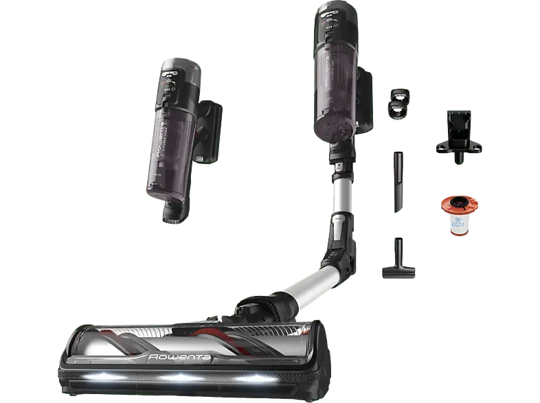 Rowenta RH9A36 X-Force Flex 13.60 Akku Staubsauger (0,65 l, Akkulaufzeit: bis zu 60 Minuten, Schwarz/Lila) mit 5 Jahre Geräteschutz