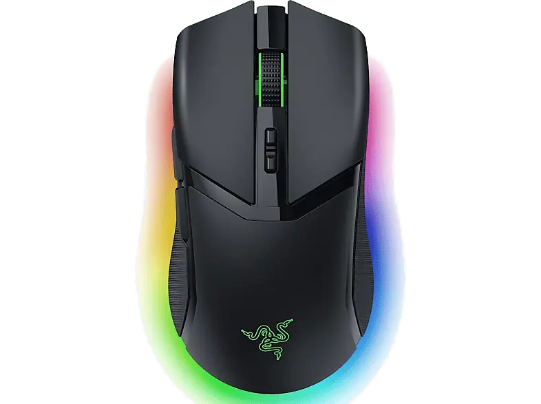 RAZER Cobra Pro Gaming Maus, Bluetooth/2.4GHZ/USB-C, 10-Tasten, 750IPS, 70G, 30000 DPI, Chroma RGB, Schwarz