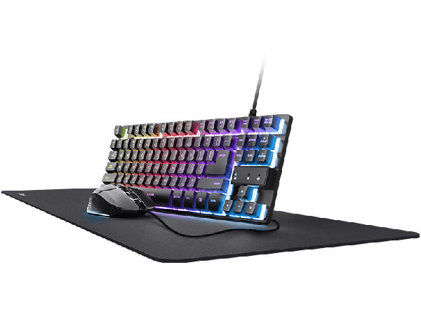 TRUST GXT 793 3in1 Gaming Set mit Tastatur, Maus und XXL Mauspad