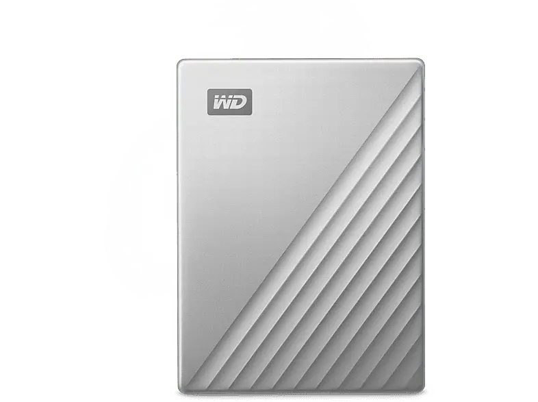 Western Digital 1TB WD My Passport Ultra externe Festplatte, (mobiler Speicher) Kompatibel mit PC, Xbox, PS4 und PS5 Silber