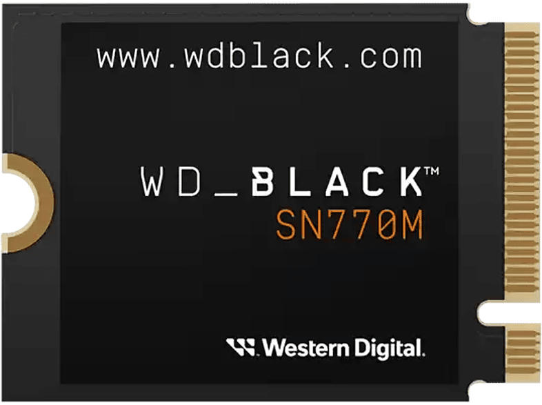 Western Digital 500 GB WD_Black SN770M NVMe SSD Festplatte, Intern, R5000/W4000, PCIe 4.0 NVMe, Schwarz