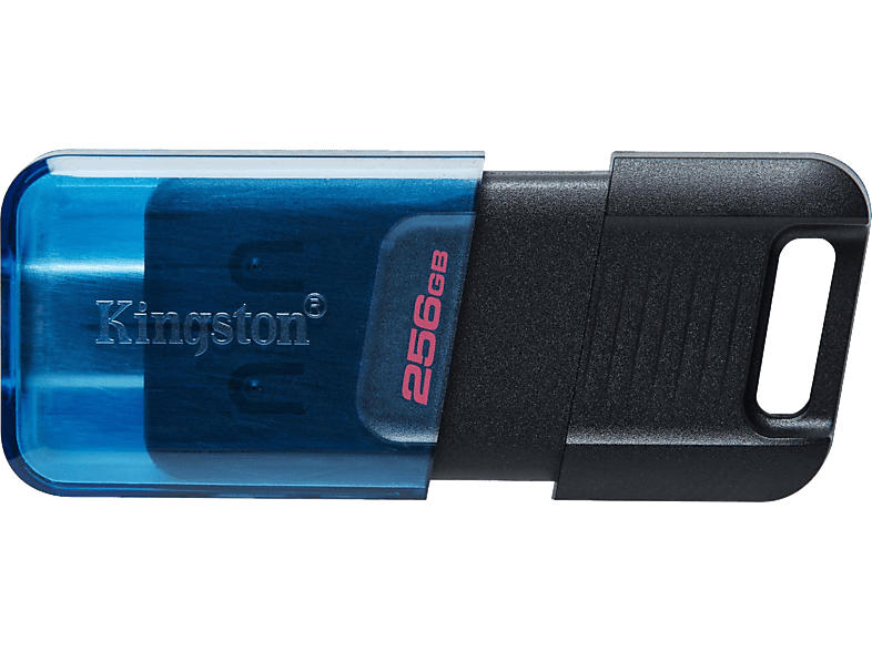 Kingston 256GB USB Stick DataTraveler 80 M, USB-C 3.2 Gen1, R200MB/s, Blau; USB-Stick