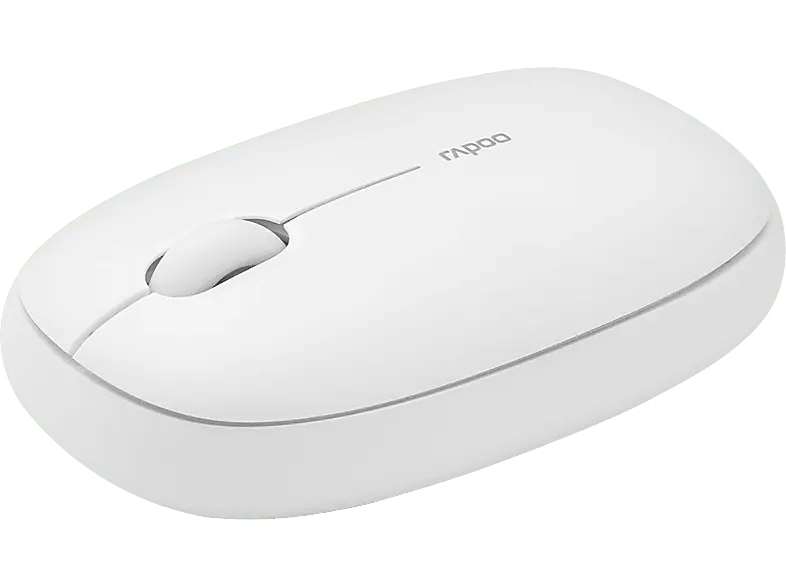 RAPOO M660 Silent Maus, Bluetooth 5.0, 1300 dpi, 3-Tasten, USB 3.0, Wei&szlig;