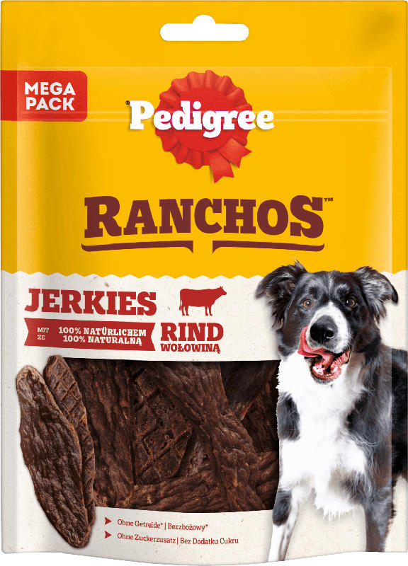 Pedigree Hundeleckerli mit Rind, Ranchos Jerkies