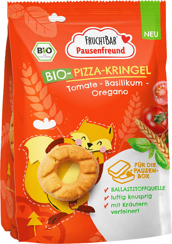 FruchtBar Kindersnack Pizzakringel Tomate Kräuter, ab 3 Jahren