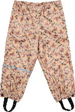 dm-drogerie markt Mikk-Line Regenhose mit Blumen-Muster, braun & rosa, Gr. 122/128 - bis 15.09.2024