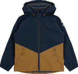 Mikk-Line Softshelljacke, blau & braun, Gr. 110/116