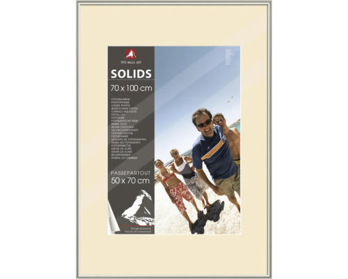 Bilderrahmen Kunststoff silber 70x100 cm