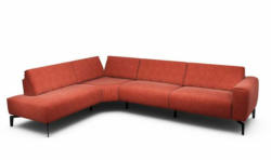 Canapé d’angle COSY1, textile, rouge