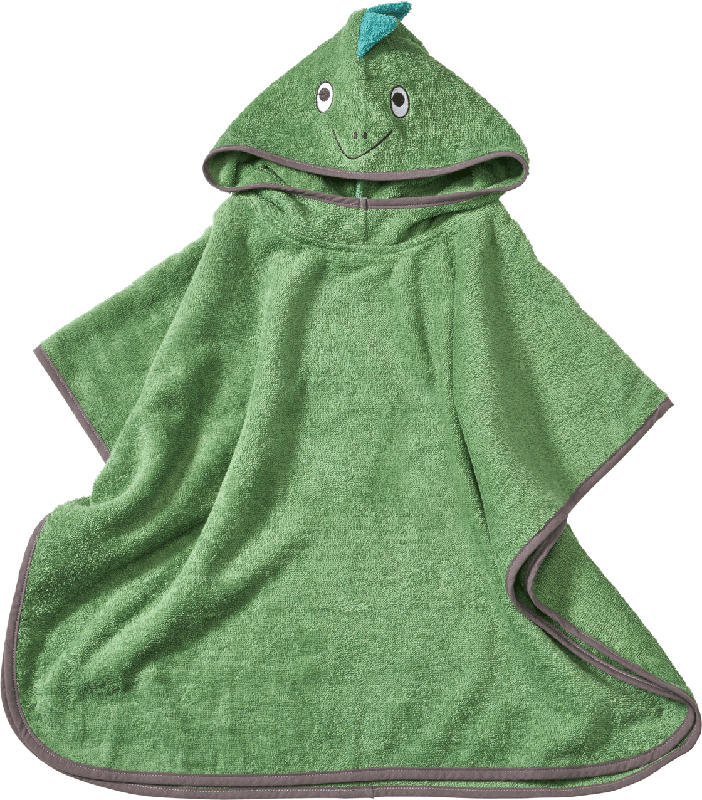 ALANA Badeponcho mit 3D-Dino-Applikation, grün