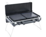 Hornbach Gasgrill Tenneker 2 Brenner schwarz inkl. Emaillierte Gusseisen Plancha-Platte Grillrost