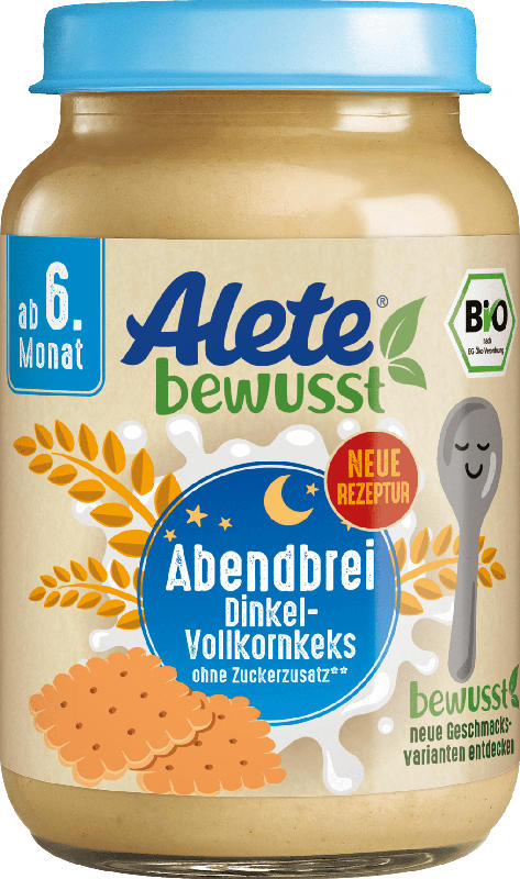 Alete bewusst Abendbrei Dinkel Vollkornkeks ab dem 6. Monat