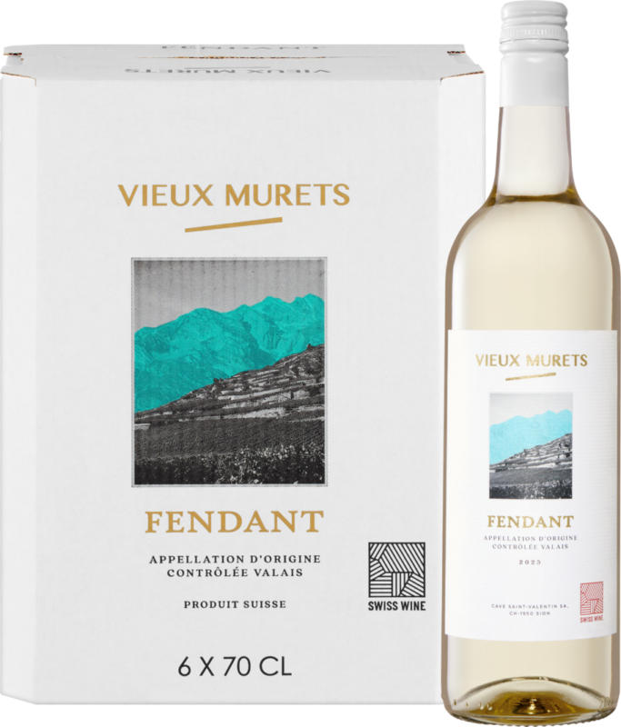 Vieux Murets Fendant du Valais AOC, Suisse, Valais, 2023, 6 x 70 cl