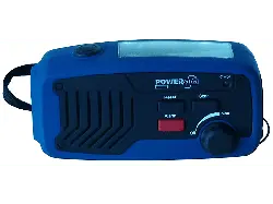 Powerplus Panther tragbares Solarradio Dynamoradio mit integrierter Taschenlampe Handyladefunktion und Ladegerät; Kurbelradio