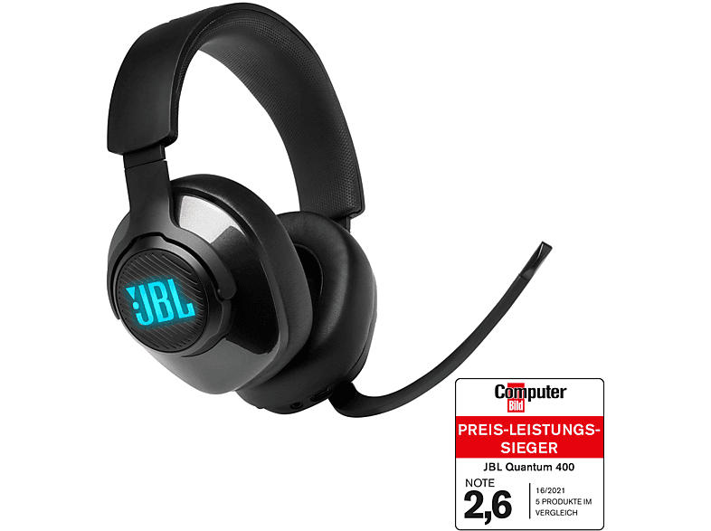 JBL Gaming Headset Quantum 400 schwarz, 3.5mm, USB (JBLQUANTUM400black)