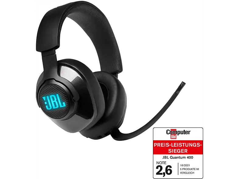 JBL Gaming Headset Quantum 400 schwarz, 3.5mm, USB (JBLQUANTUM400black)